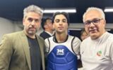 مدال طلا بر سینه ابوالفضل زندی نقش بست مدال طلا بر سینه ابوالفضل زندی نقش بست